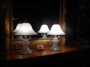 PAAR "LUMETTE" ODER ABAT-JOUR AUS MURANO-GLAS